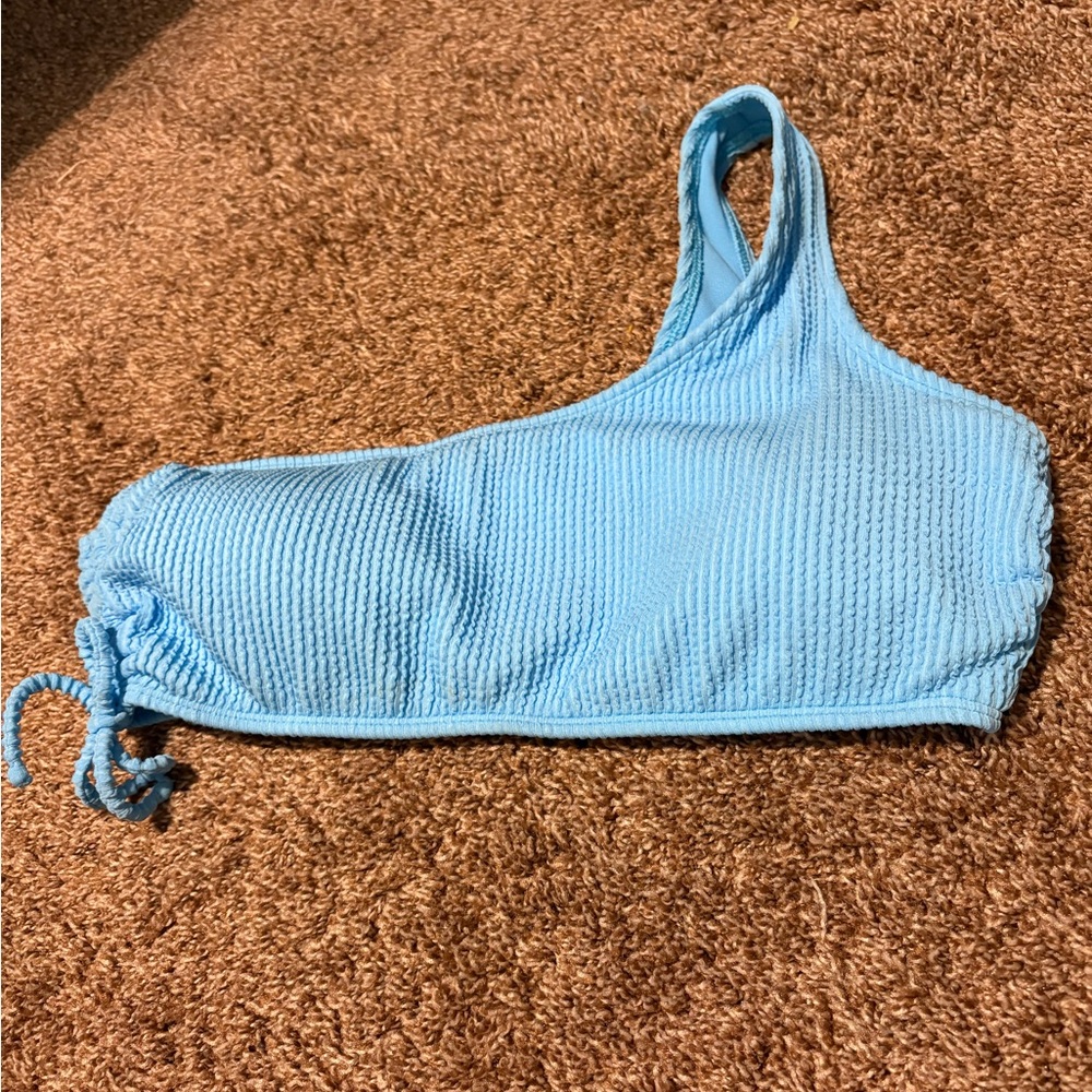 Blue Unistrap Bathing Suit Top